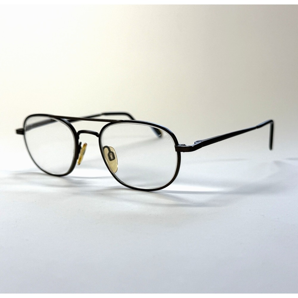 Sferoflex Hudson Dbl Browbar Aviator Eyeglasses Frame Only 49-19 Z87-2‎ Charcoal